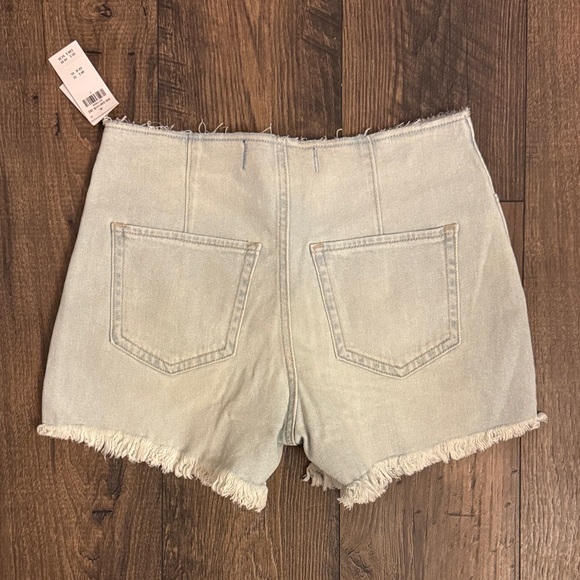 Hollister Light Blue Frayed Jean Shorts - Picture 3 of 4